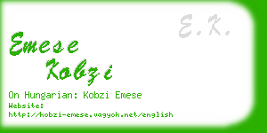 emese kobzi business card